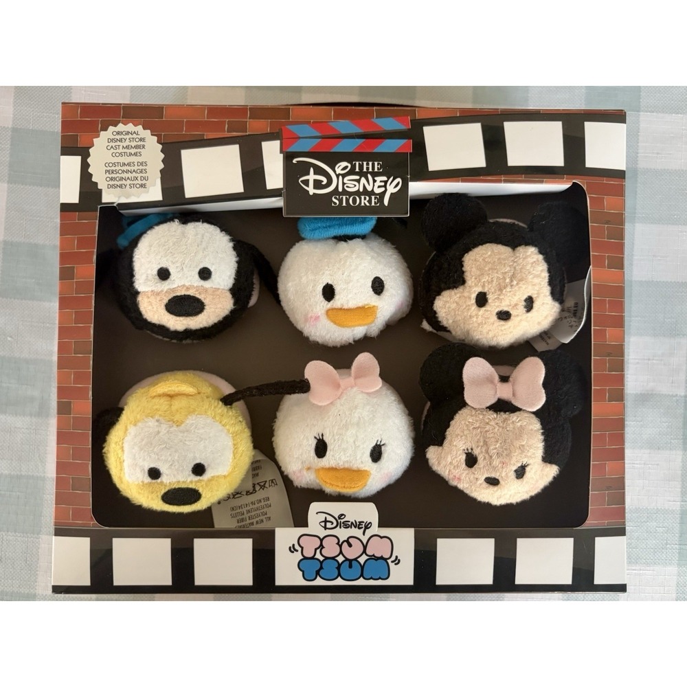 NEW Disney Cast Member Exclusive TSUM TSUM 6 piece Set Mickey and Friends